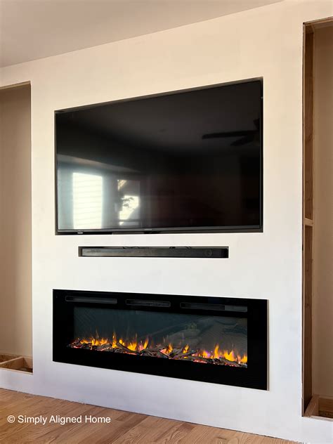 electric fireplace without enclosure|electric fireplace perpendicular to wall.